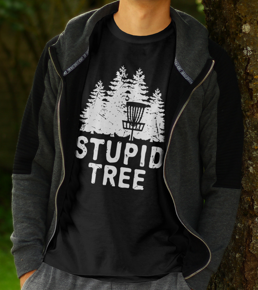 Stupid Tree Disc Golf Funny Forest T-Shirt