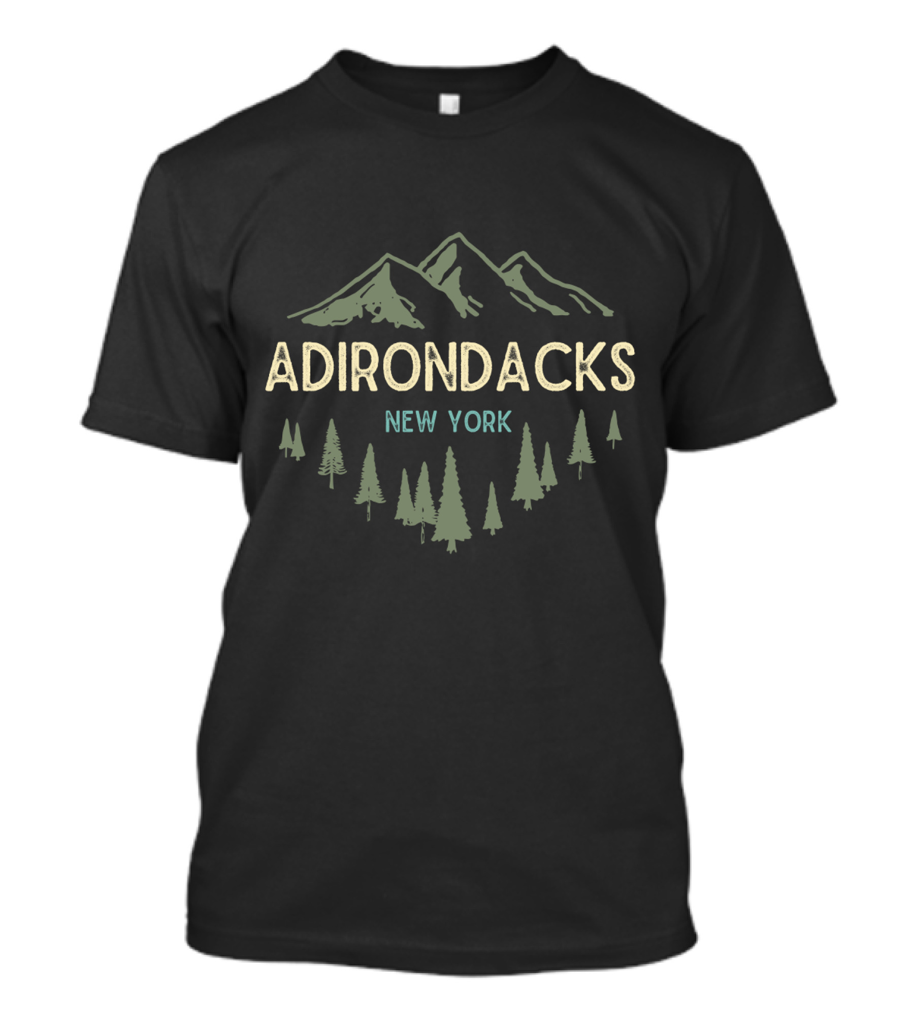 Adirondack Mountains New York Scenic Pines Forest T-Shirt