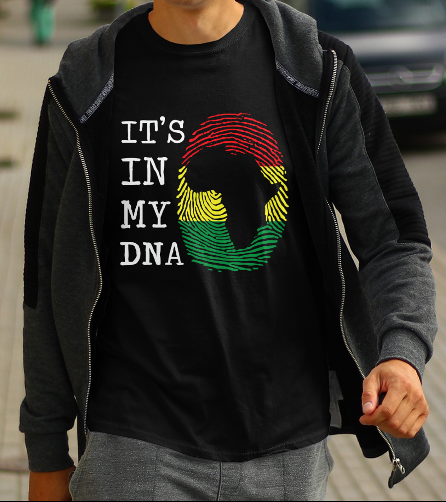 Africa It's In My DNA Fingerprint Map African History T-Shirt