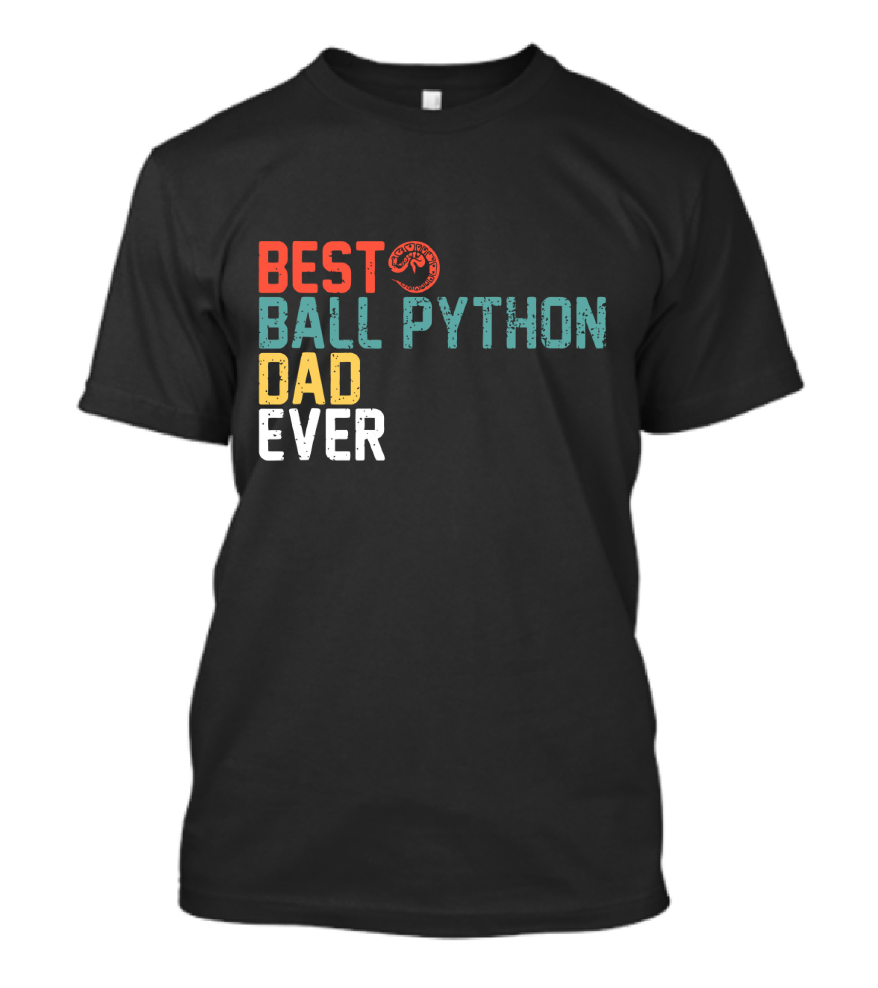 Best Ball Python Dad Ever Slogan With Snake T-Shirt