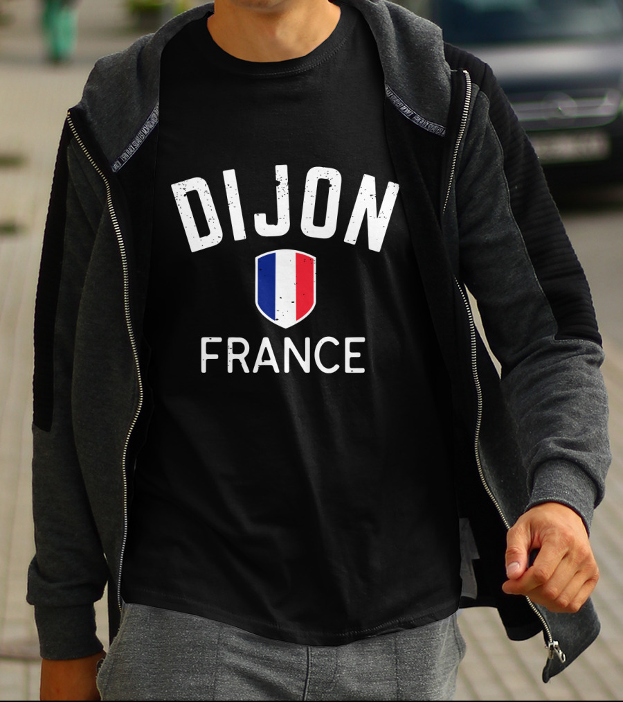 Dijon France French Flag Shield T-Shirt