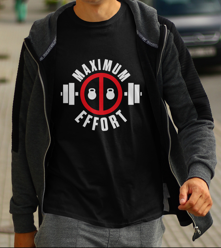 Maximum Effort Weightlifting Kettlebell Gym T-Shirt