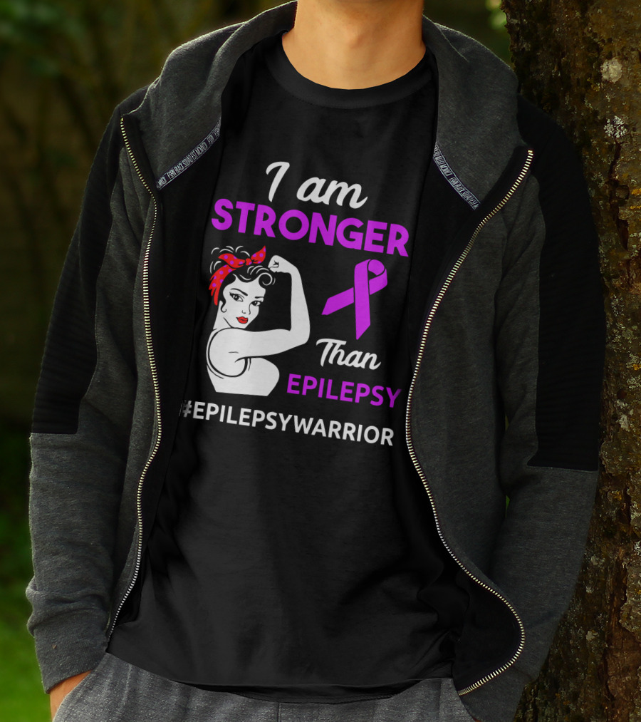 I Am Stronger Than Epilepsy #EpilepsyWarrior T-Shirt
