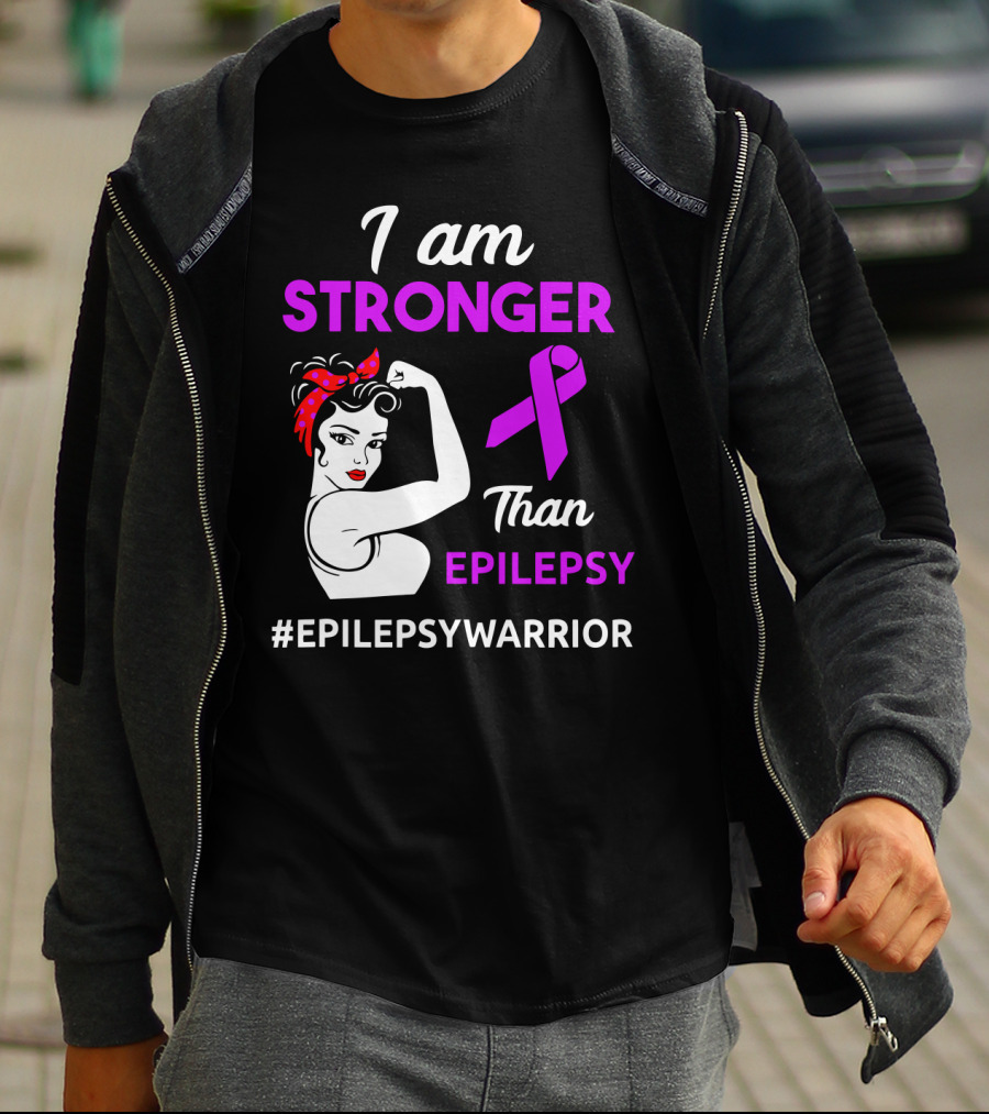 I Am Stronger Than Epilepsy #EpilepsyWarrior T-Shirt