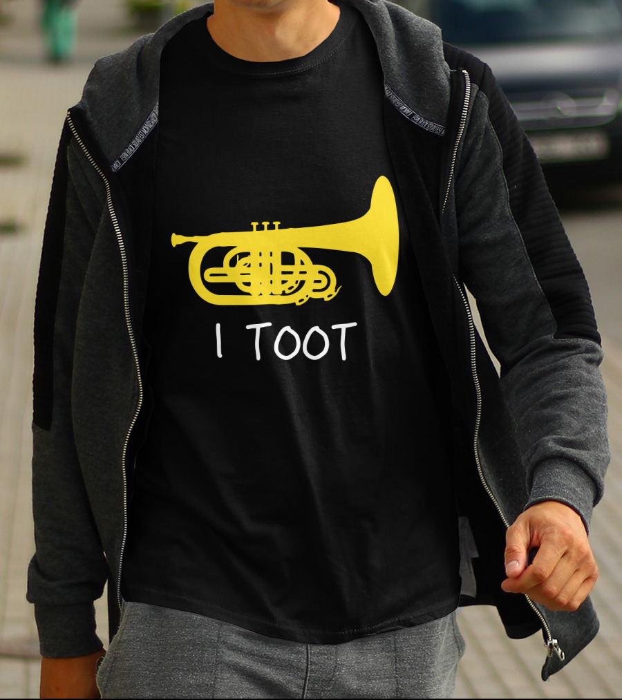 Funny Mellophone I Toot Yellow Instrument T-Shirt