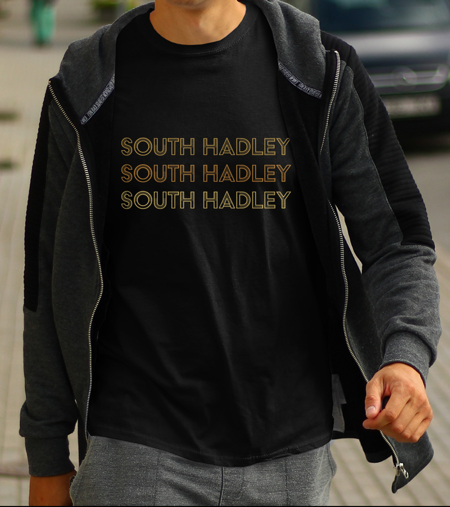 South Hadley MA Local South Hadley Pride Repeated Text T-Shirt