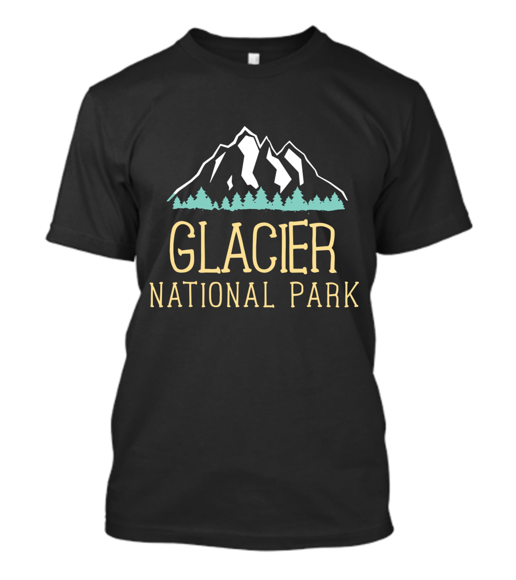 Glacier National Park Vintage Mountain Hiking T-Shirt