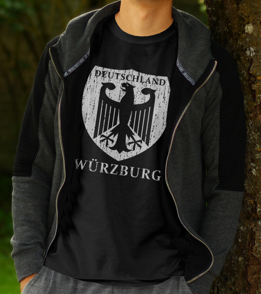 Deutschland Würzburg German Eagle Emblem T-Shirt