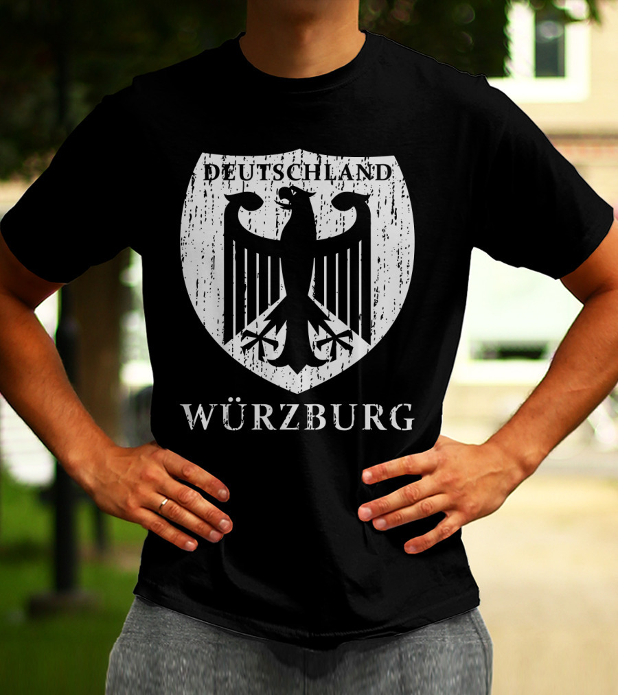 Deutschland Würzburg German Eagle Emblem T-Shirt