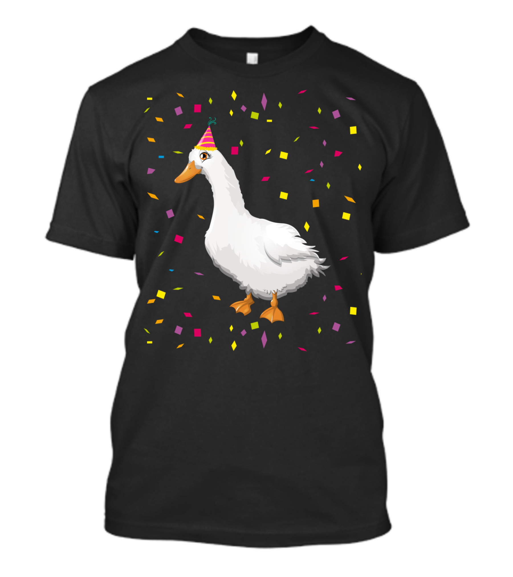 Funny Duck Birthday Party Hat Confetti T-Shirt