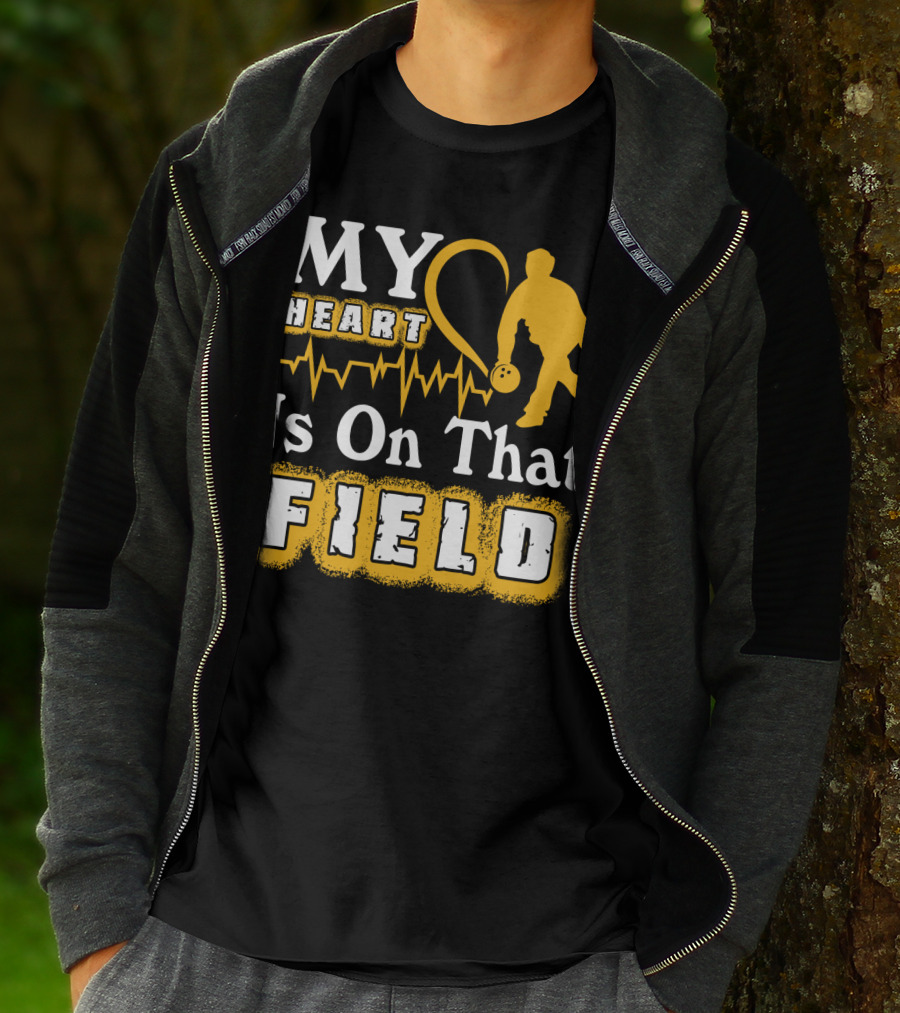 MY Heart Is On That Field Bowling T-Shirt