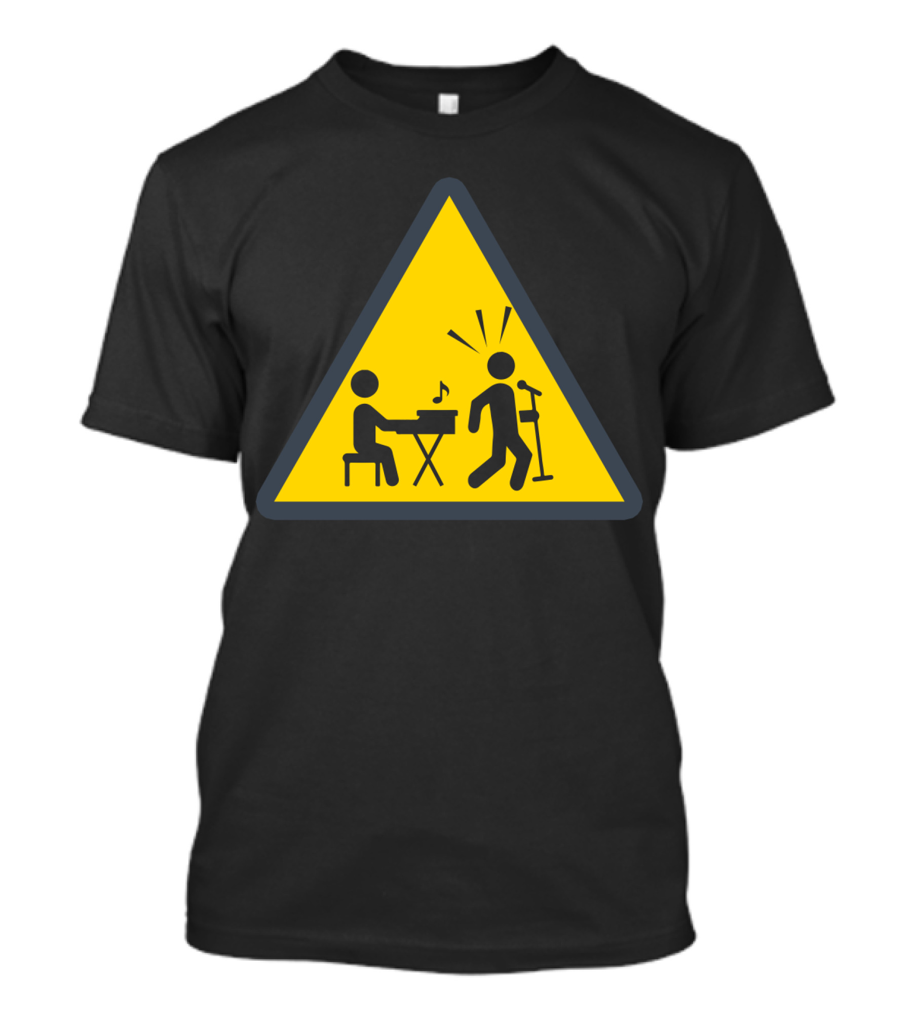 Funny Organ Keyboard Musician Warning Sign T-Shirt