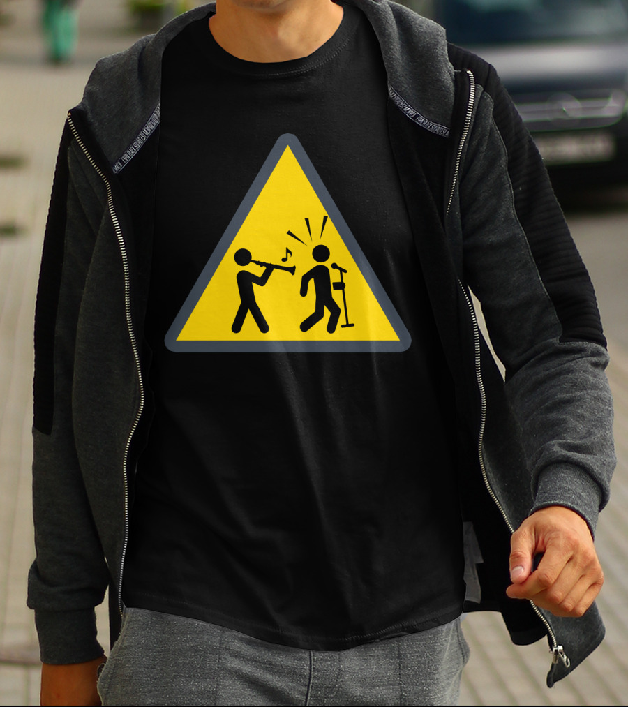 Funny Oboe Caution Sign Musicians Warning T-Shirt