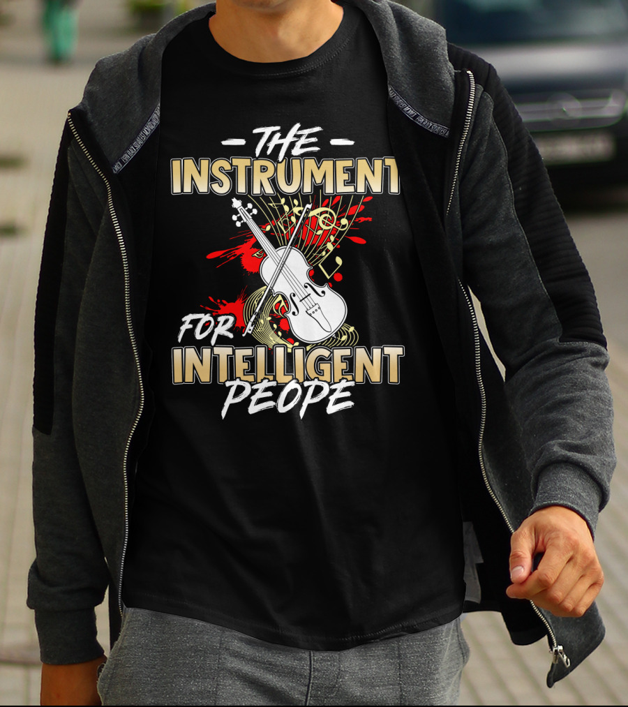 Violin The Instrument For Intelligent People Music Notes T-Shirt