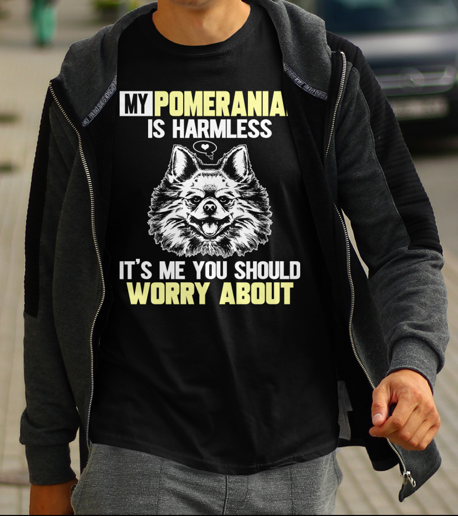 MY POMERANIAN IS HARMLESS IT'S ME YOU SHOULD WORRY ABOUT T-Shirt