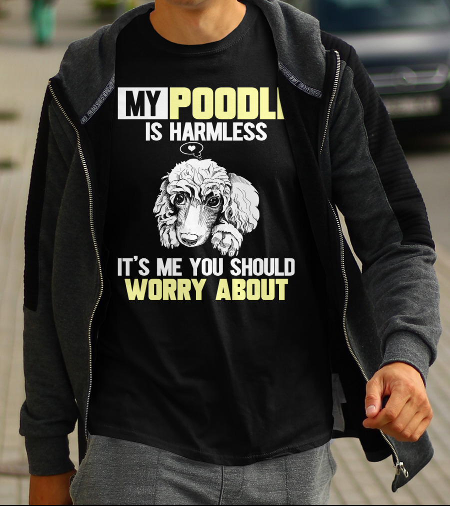 MY POODLE IS HARMLESS IT'S ME YOU SHOULD WORRY ABOUT T-Shirt