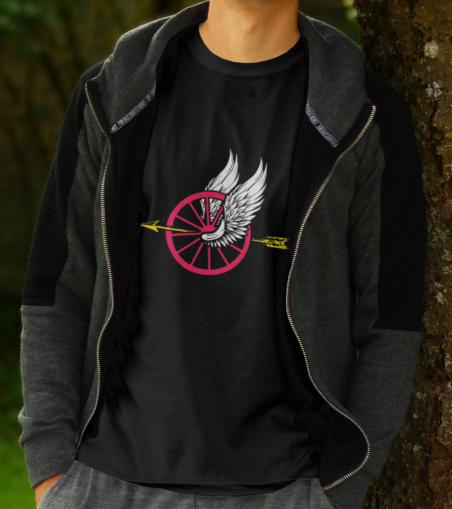 Law Enforcement Motorcycle Unit Wing Wheel And Arrow T-Shirt