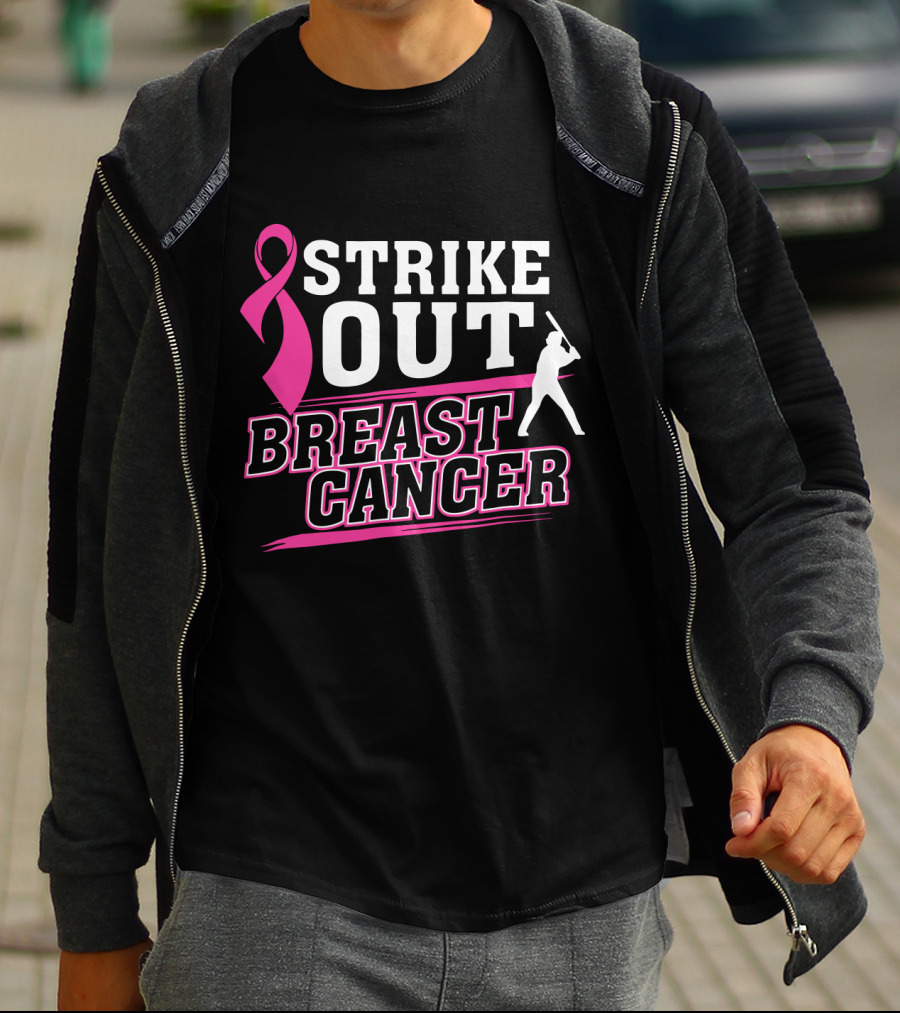 Strike Out Breast Cancer Awareness Baseball T-Shirt