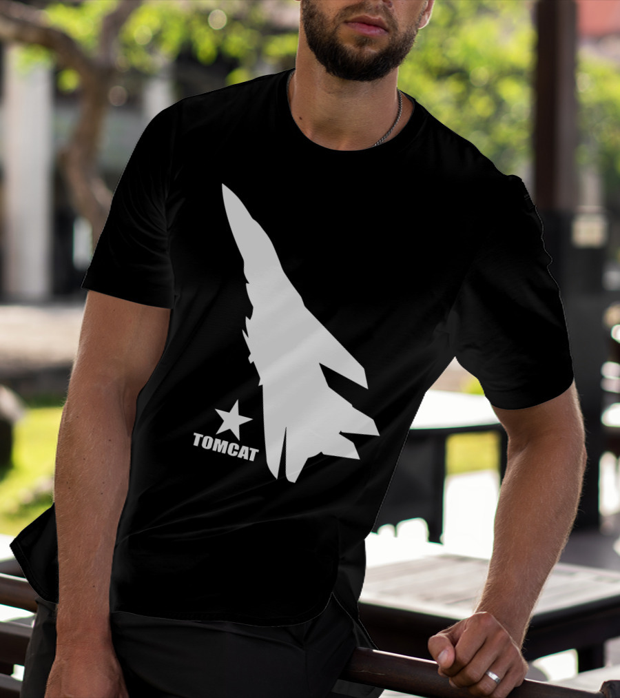 F 14 Tomcat Silhouette With Star T-Shirt