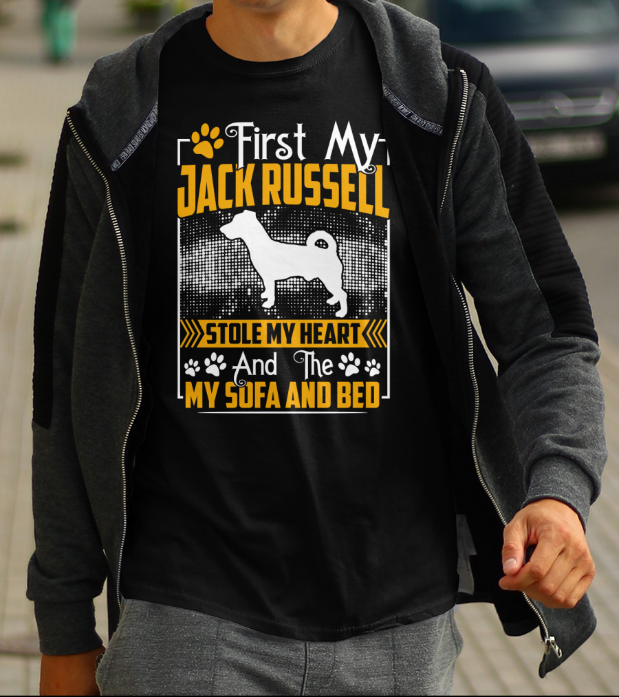 First My Jack Russell Stole My Heart And Then My Sofa And Bed T-Shirt