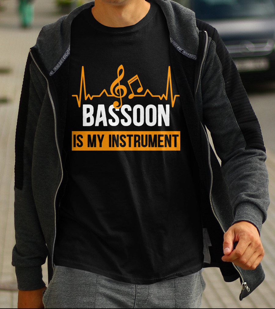 Bassoon Is My Instrument Music Icon And Sound Wave T-Shirt