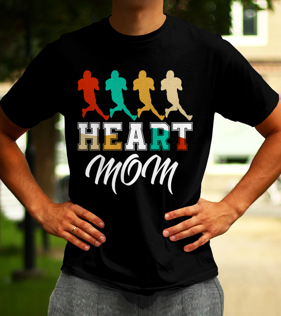 Heart Mom Fantasy Football T-Shirt