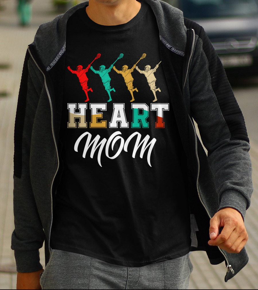 Heart Mom Lacrosse Players Vintage T-Shirt