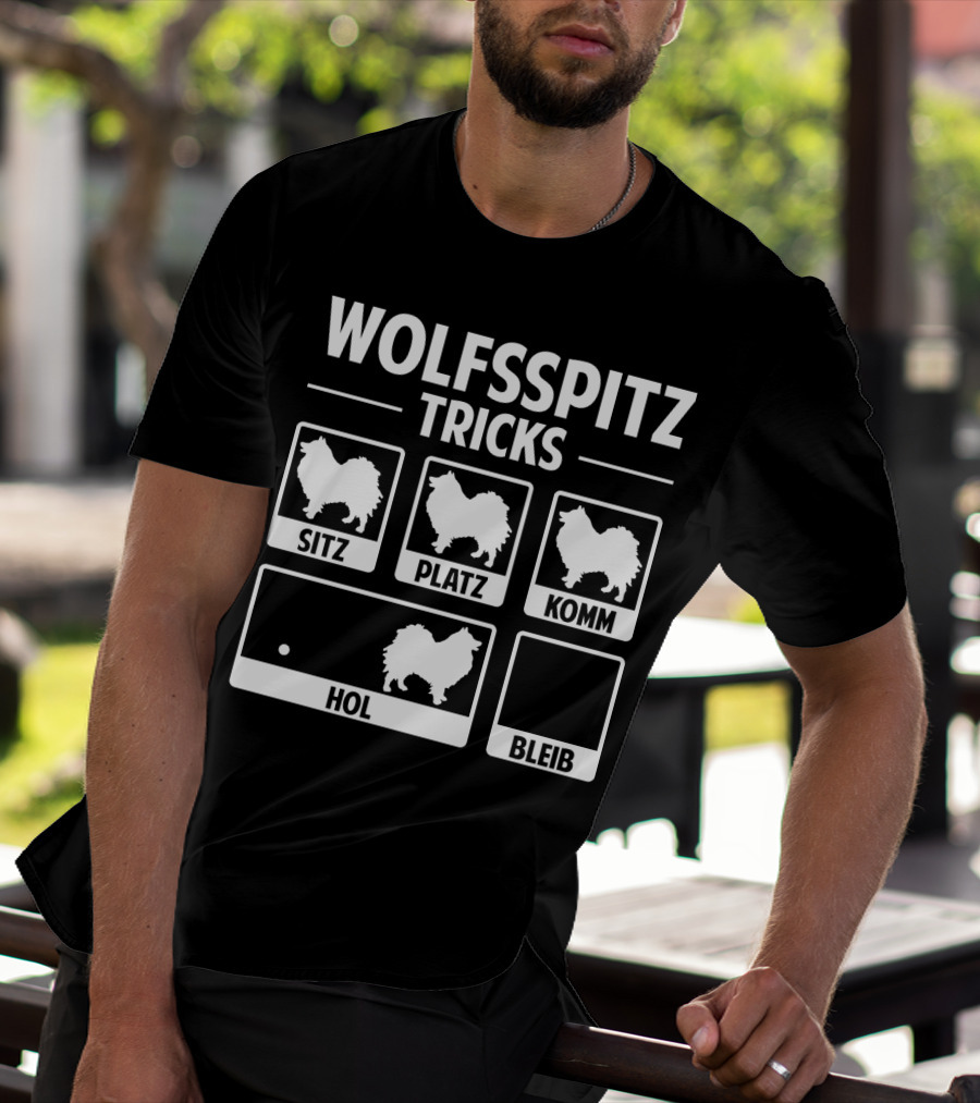 WOLFSSPITZ TRICKS SITZ PLATZ KOMM HOL BLEIB T-Shirt