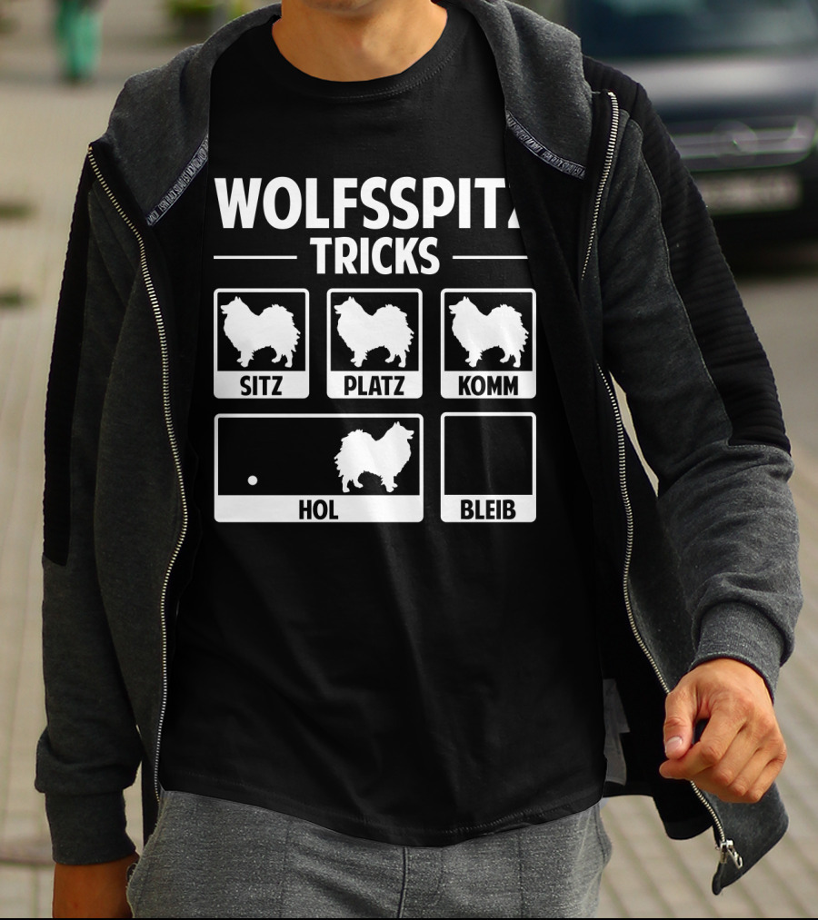 WOLFSSPITZ TRICKS SITZ PLATZ KOMM HOL BLEIB T-Shirt