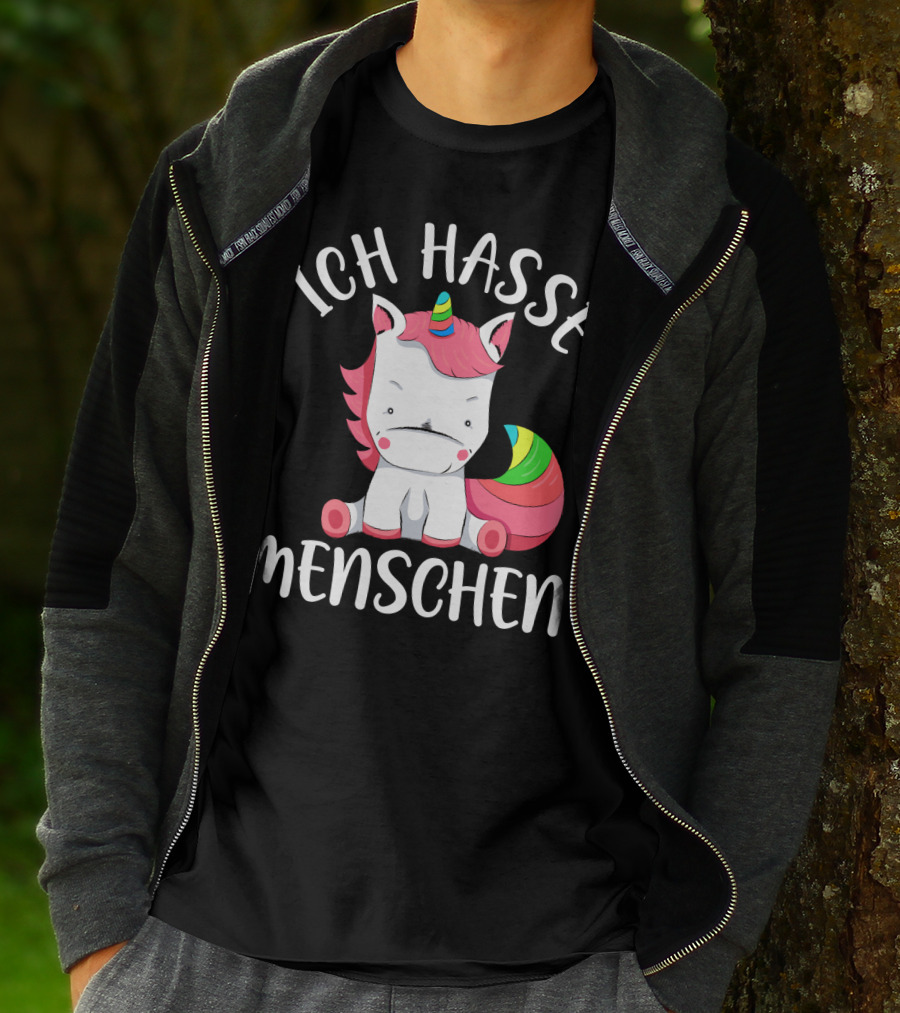 Ich Hasse Menschen Einhorn T-Shirt