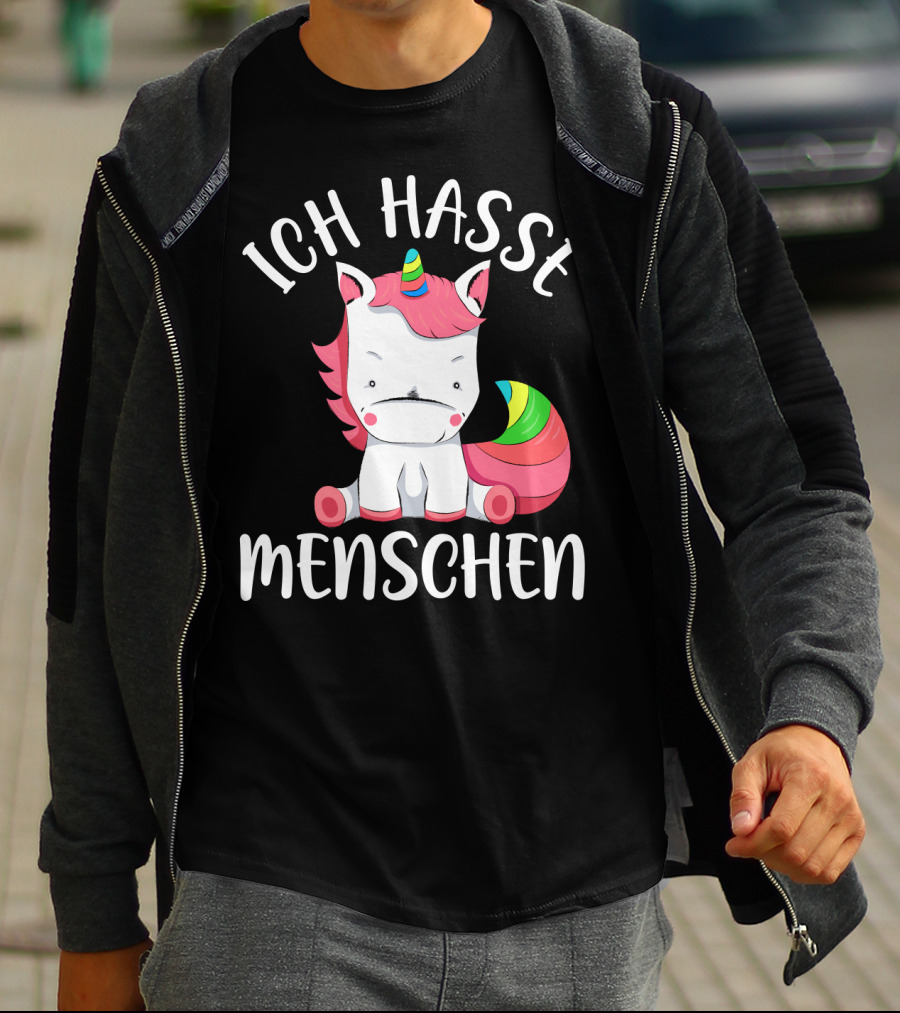 Ich Hasse Menschen Einhorn T-Shirt