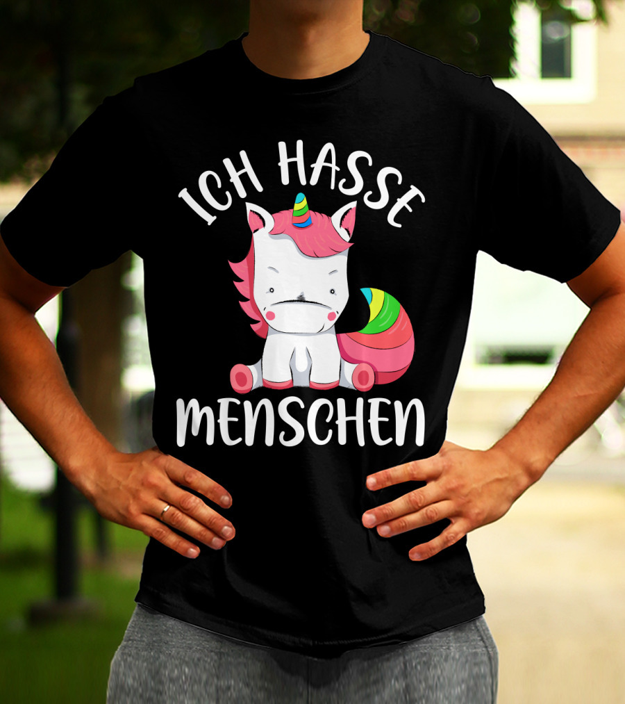 Ich Hasse Menschen Einhorn T-Shirt