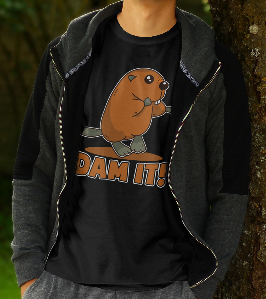 Damn It Beaver Dam Funny Pun T-Shirt