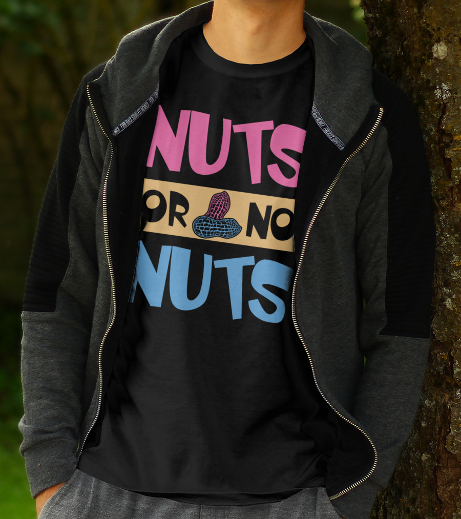 Nuts Or No Nuts Peanuts Gender Reveal T-Shirt
