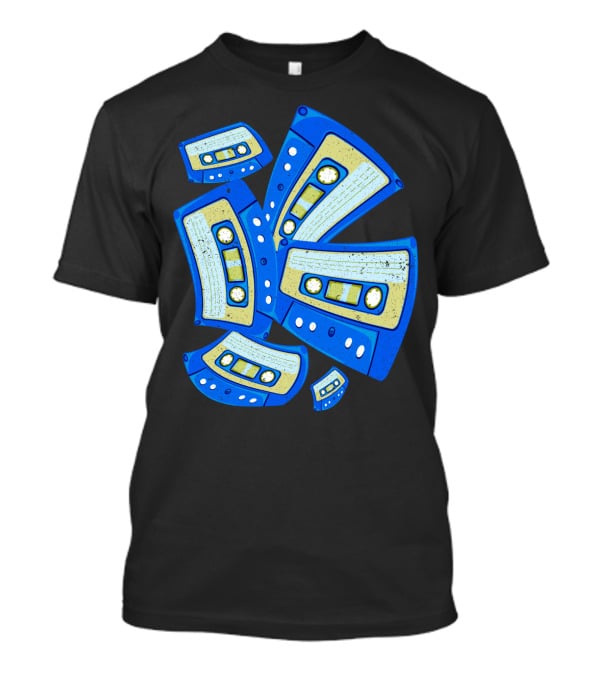 Vaporwave Cassette Mixtape Analog Music Retro Aesthetic Blue Tapes T-Shirt