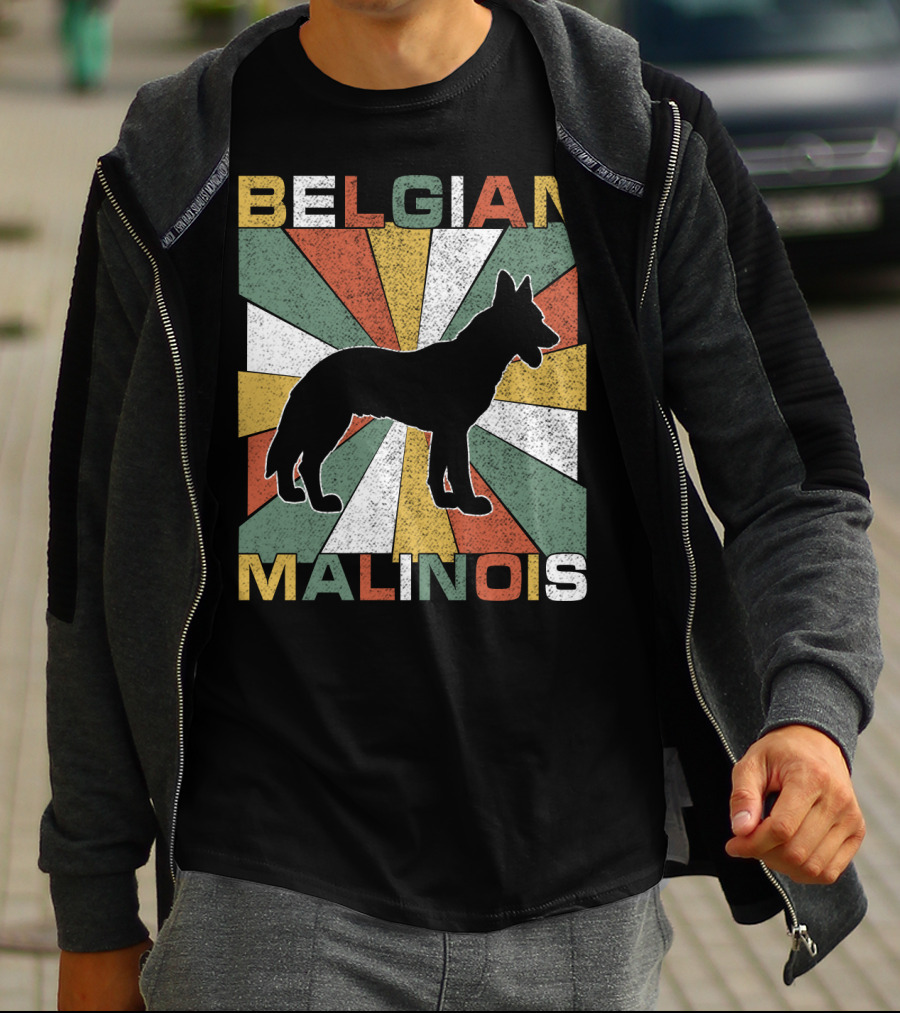 Belgian Malinois Retro 70s Vintage Dog T-Shirt