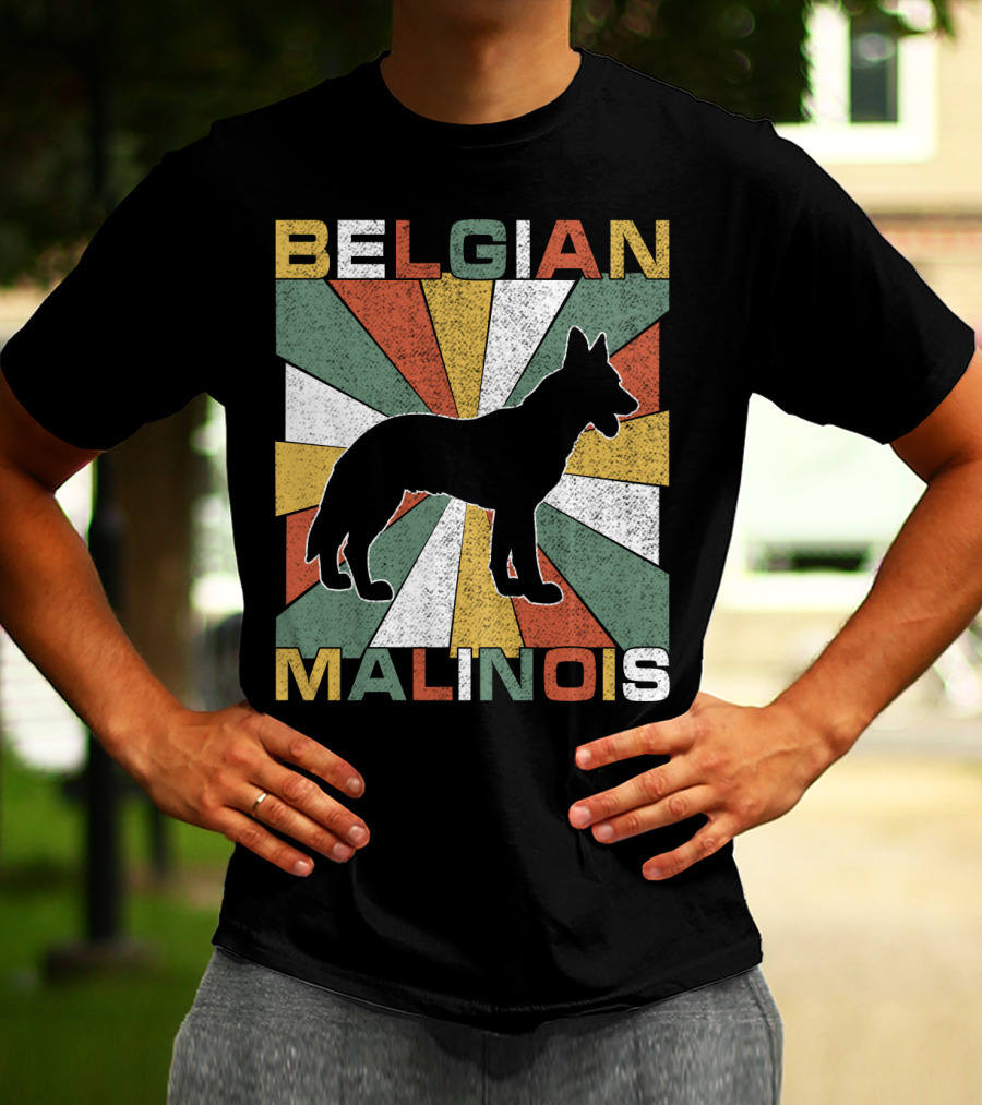 Belgian Malinois Retro 70s Vintage Dog T-Shirt