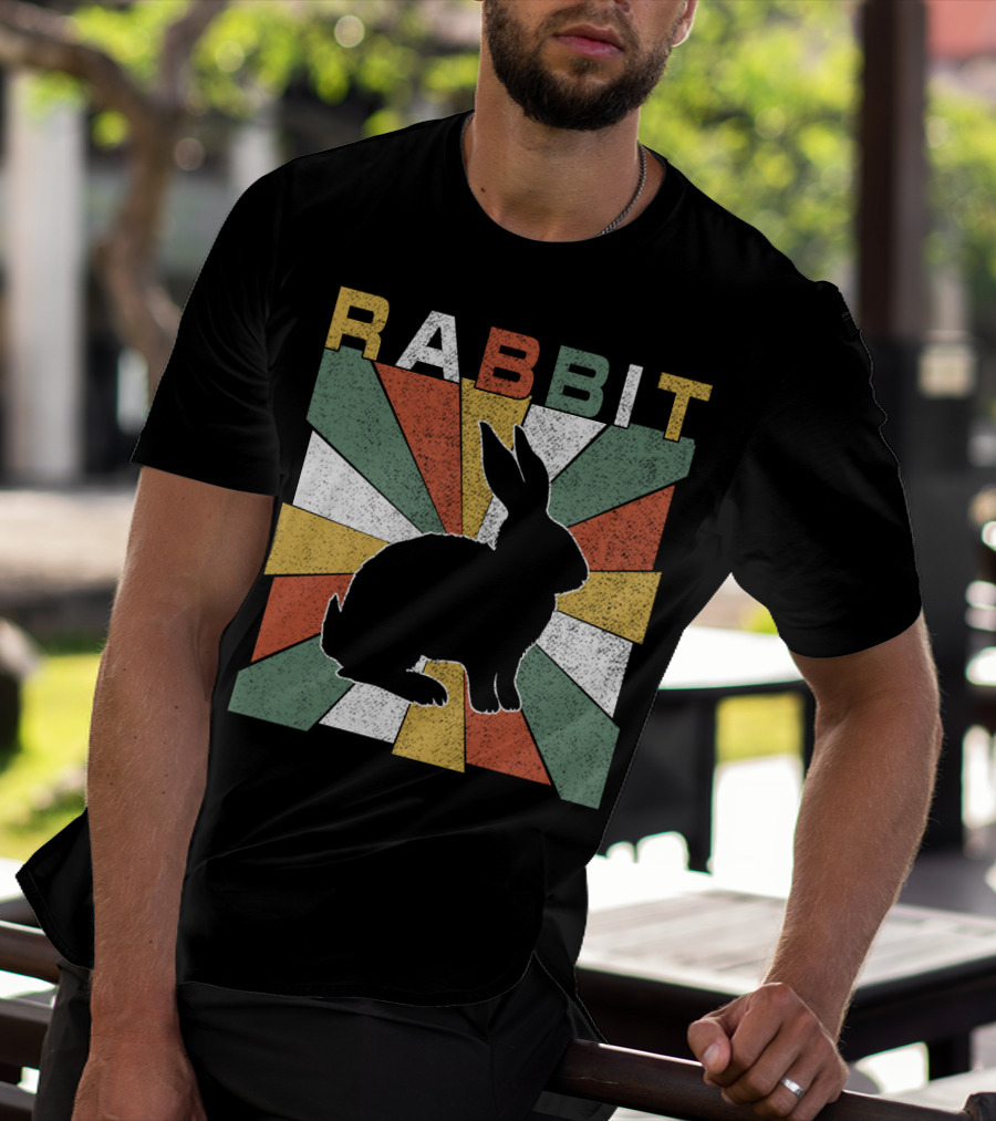 Rabbit Retro 70s Silhouette Sunburst T-Shirt