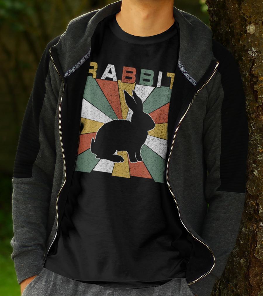 Rabbit Retro 70s Silhouette Sunburst T-Shirt