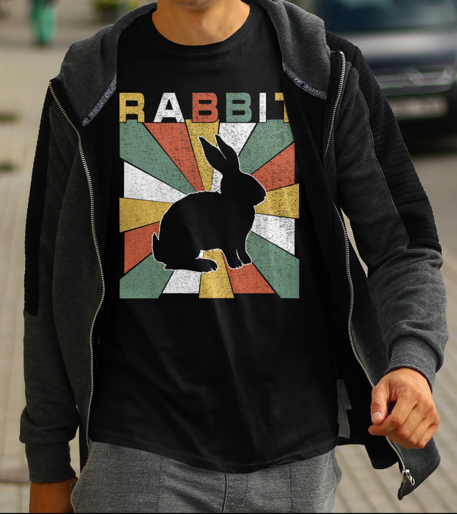 Rabbit Retro 70s Silhouette Sunburst T-Shirt