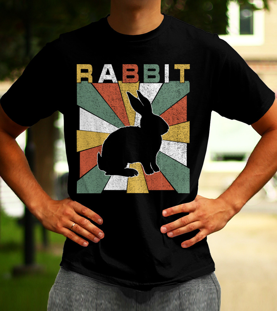 Rabbit Retro 70s Silhouette Sunburst T-Shirt
