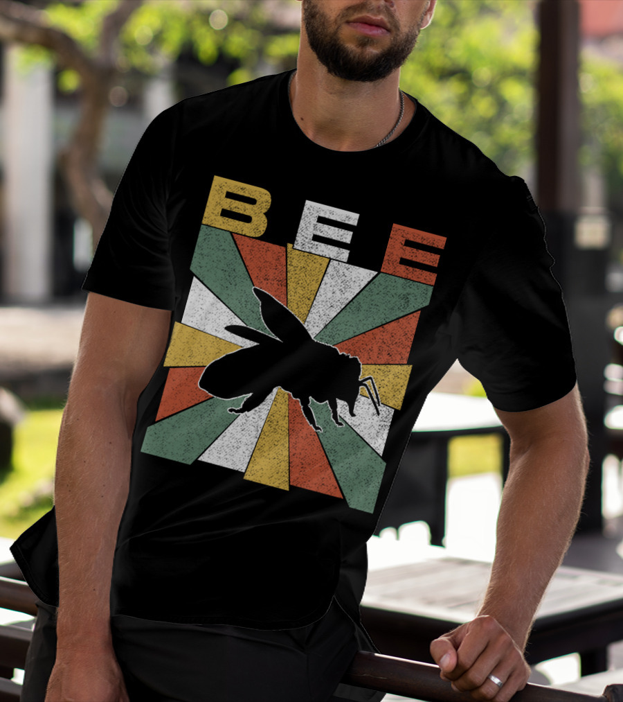 Bee Retro 70s Vintage Sunburst T-Shirt