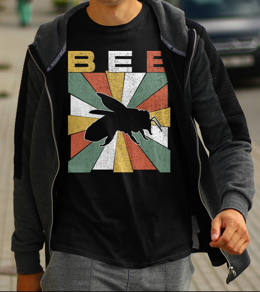 Bee Retro 70s Vintage Sunburst T-Shirt