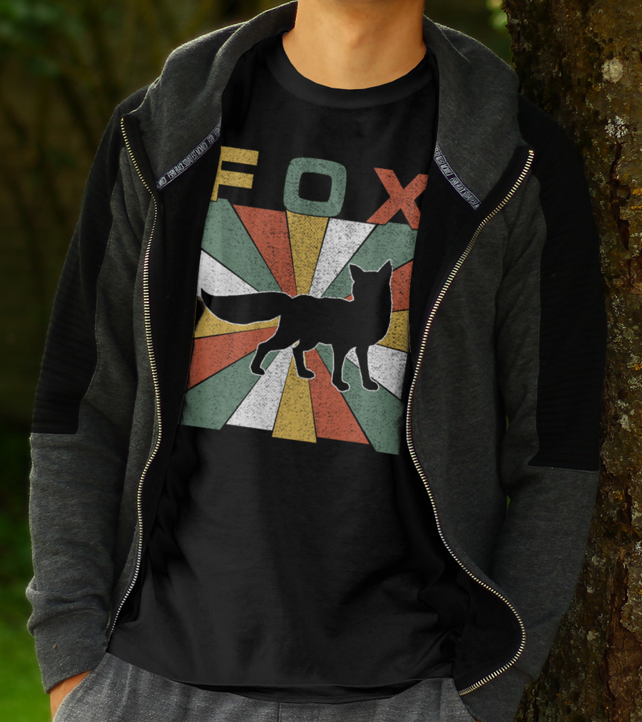 FOX Retro Vintage 70s Silhouette Burst T-Shirt