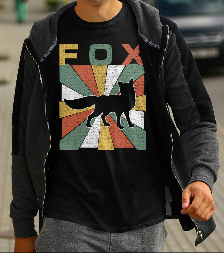 FOX Retro Vintage 70s Silhouette Burst T-Shirt
