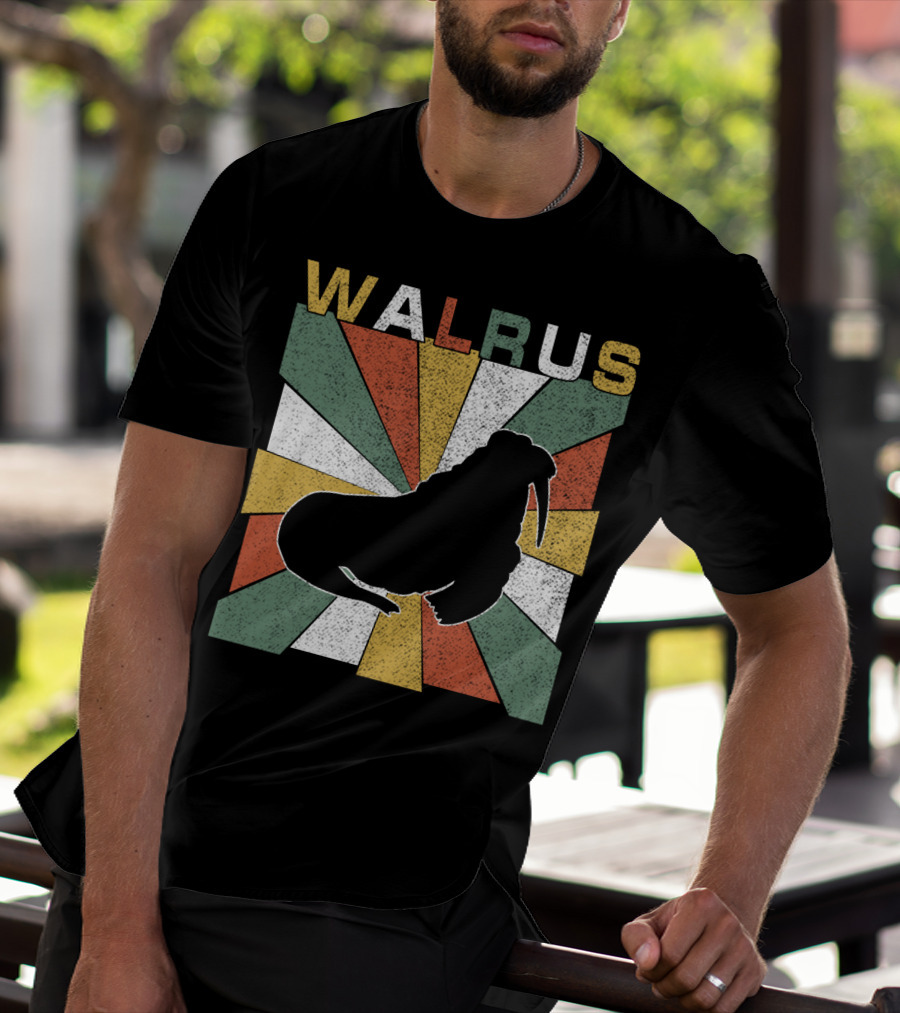 WALRUS Retro 70s Vintage Sunburst T-Shirt