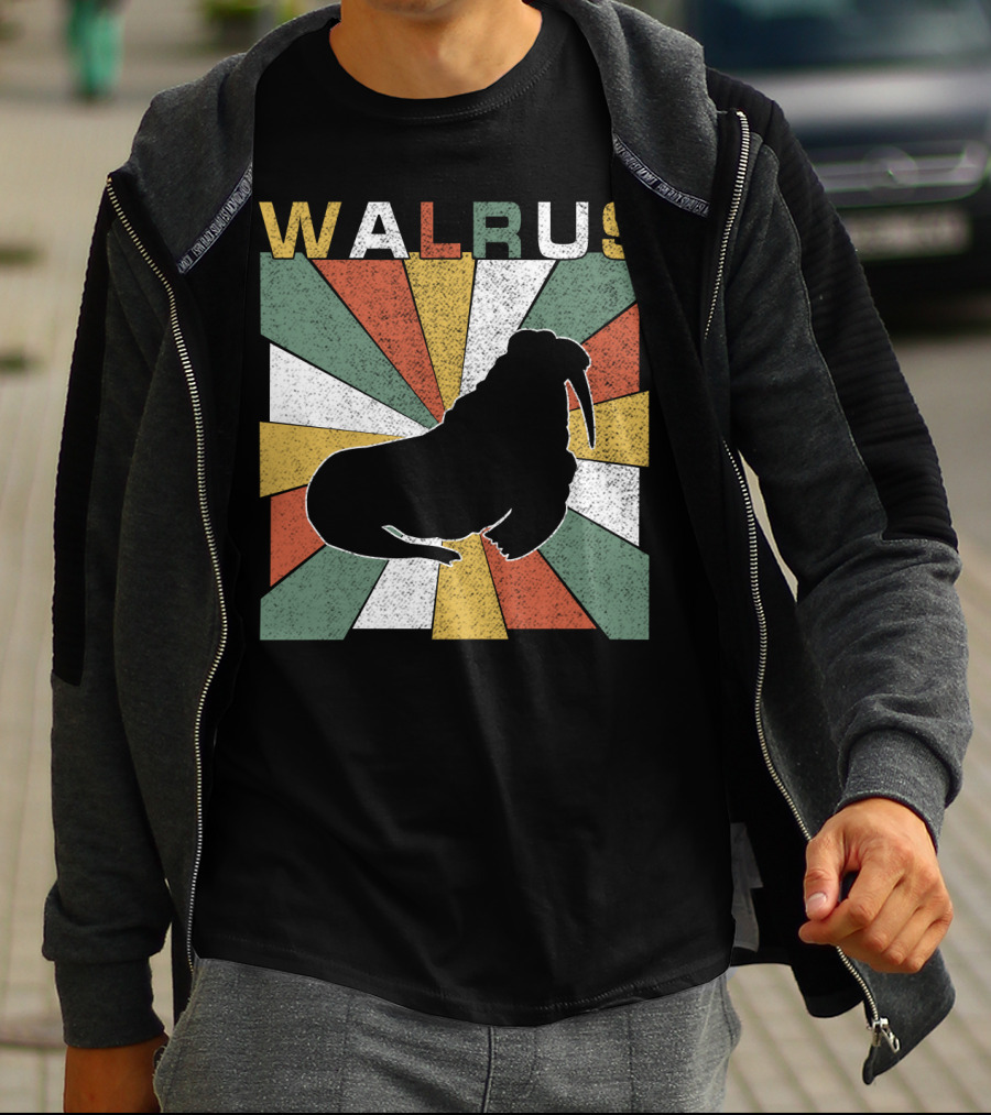 WALRUS Retro 70s Vintage Sunburst T-Shirt