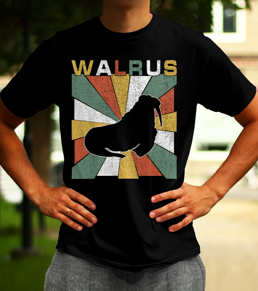 WALRUS Retro 70s Vintage Sunburst T-Shirt