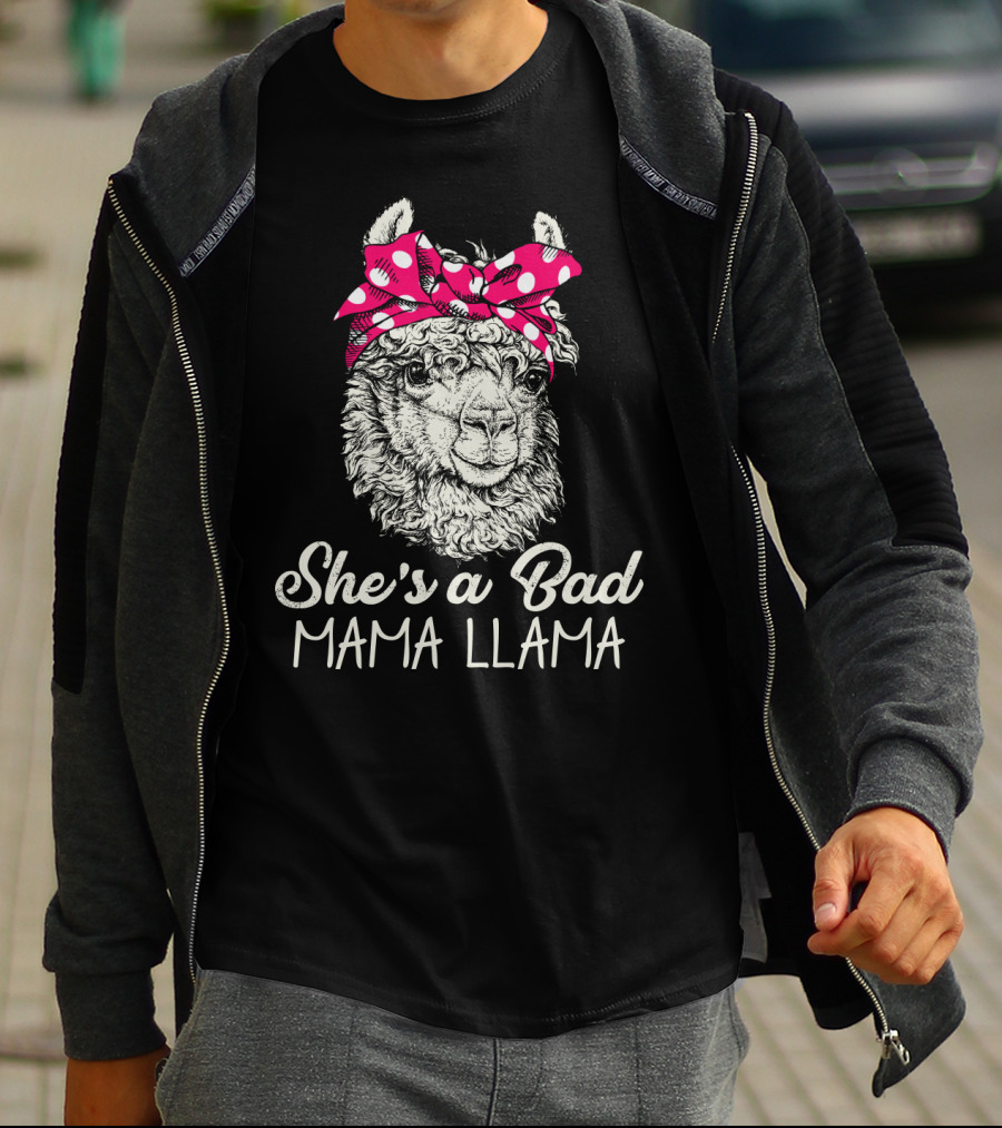 She's A Bad Mama Llama T-Shirt