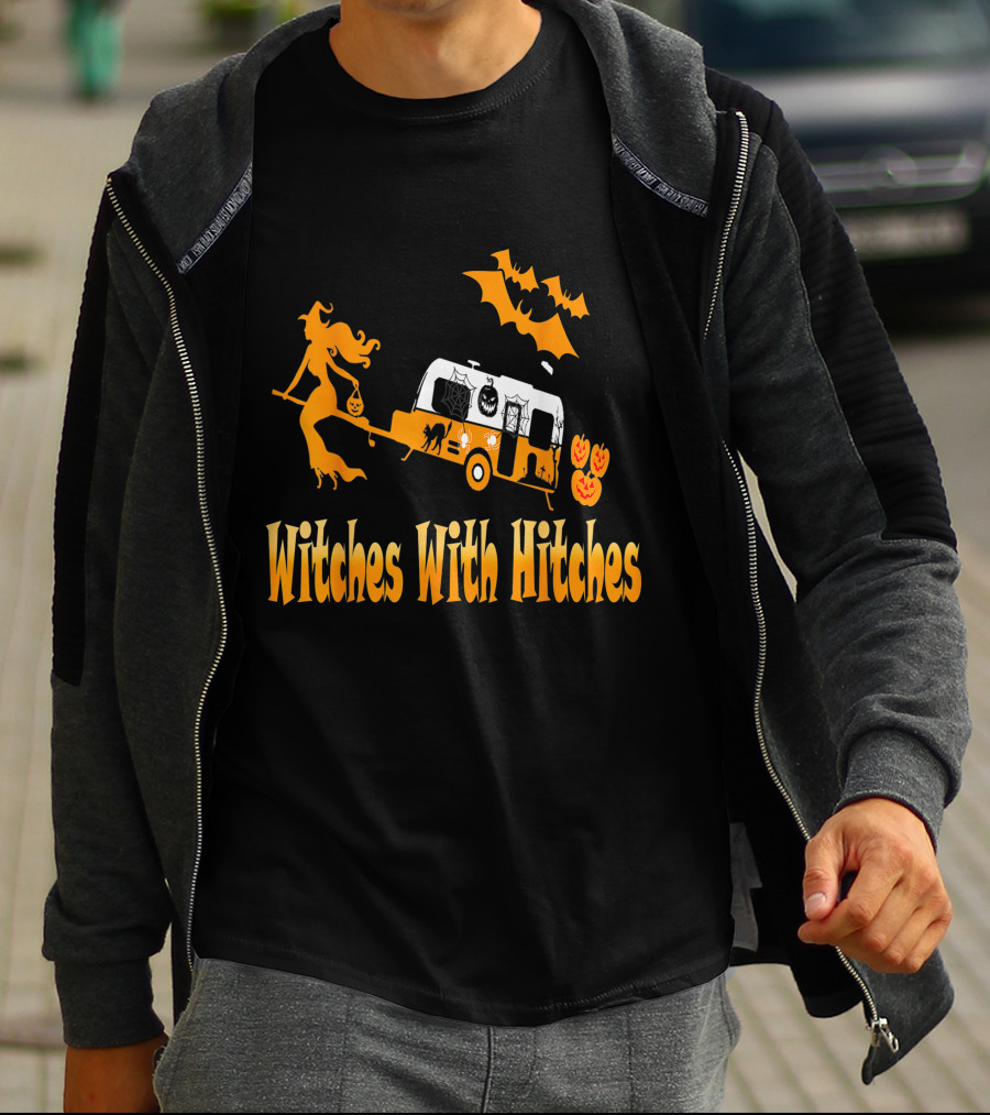 Witches With Hitches Halloween Camping Adventure T-Shirt